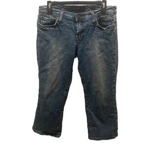 Vigoss Womens Capri Jeans Mid Rise Medium Blue Denim Size 11/12